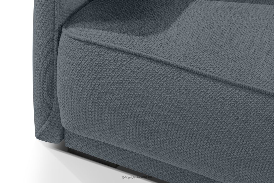 LIRIS Schlafsofa mit Chenille-Stoff Stahl stahlgrau - Foto 7