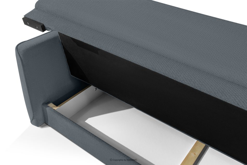 LIRIS Schlafsofa mit Chenille-Stoff Stahl stahlgrau - Foto 8