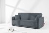 LIRIS Schlafsofa mit Chenille-Stoff Stahl stahlgrau - Foto 2