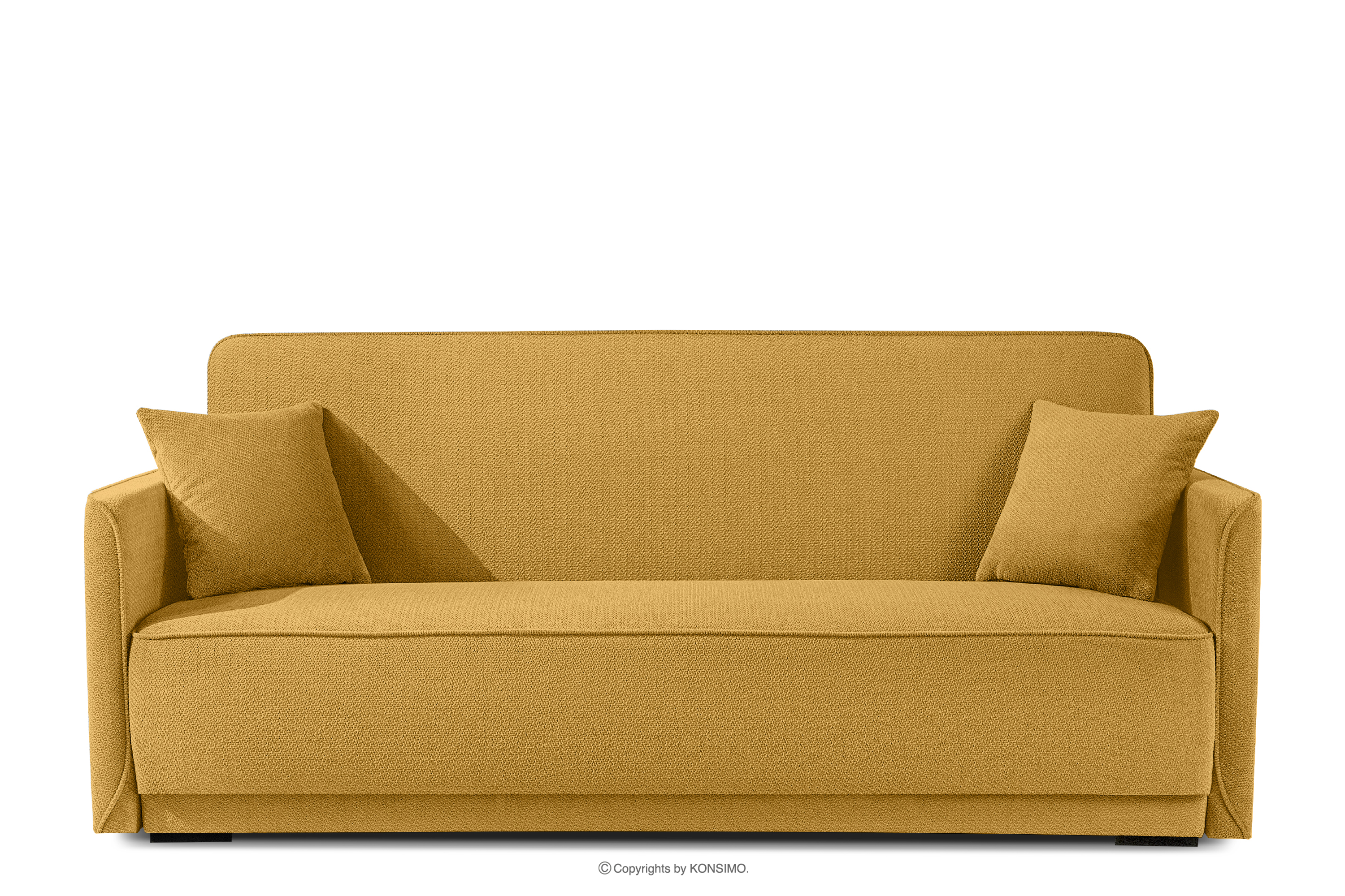 Schlafsofa mit Chenille-Stoff Honig