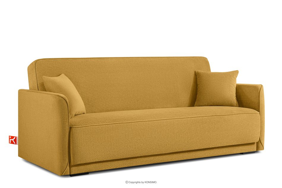 LIRIS Schlafsofa mit Chenille-Stoff Honig honig - Foto 2