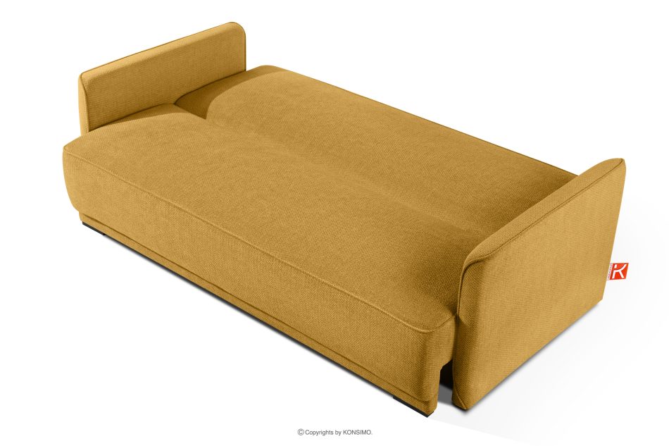 LIRIS Schlafsofa mit Chenille-Stoff Honig honig - Foto 4