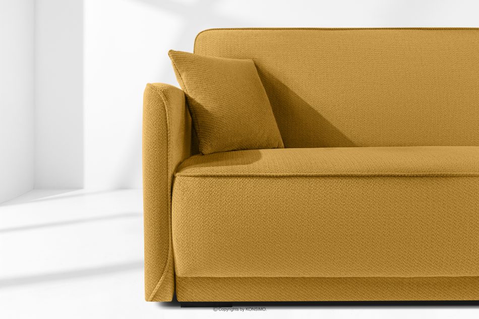 LIRIS Schlafsofa mit Chenille-Stoff Honig honig - Foto 5