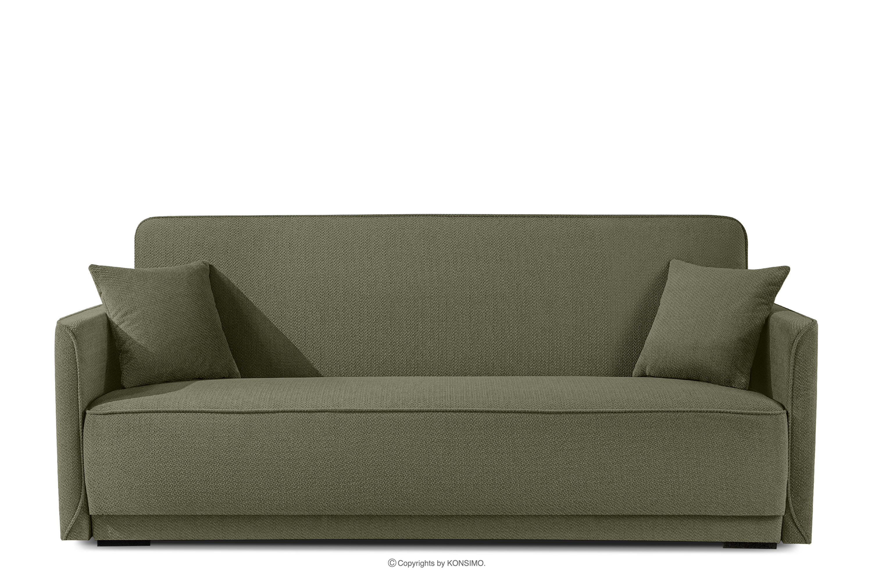 Schlafsofa mit Chenille-Stoff oliv
