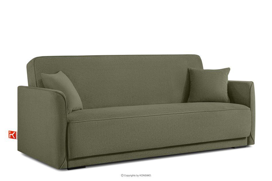 LIRIS Schlafsofa mit Chenille-Stoff oliv oliv - Foto 2