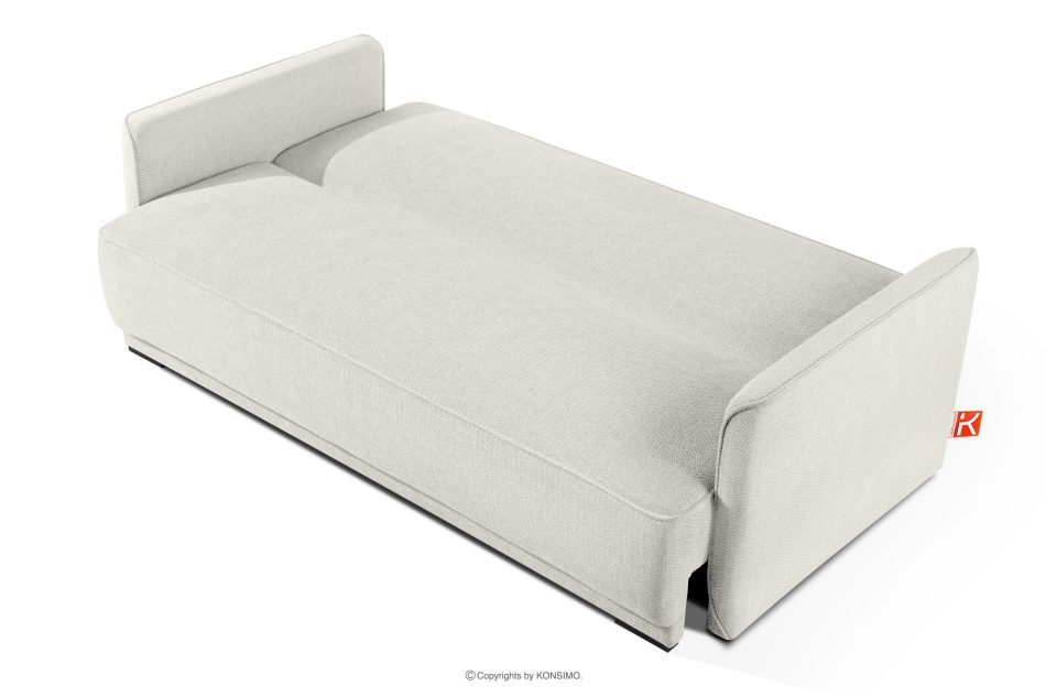LIRIS Schlafsofa ausziehbar  aus Chenille-Stoff creme cremig - Foto 4