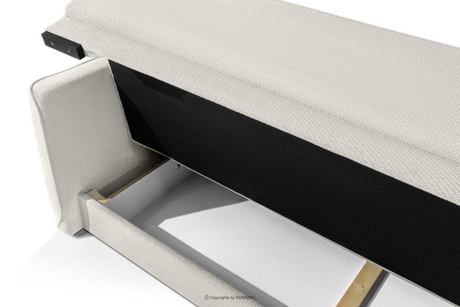LIRIS Schlafsofa ausziehbar  aus Chenille-Stoff creme cremig - Foto 8