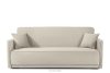 LIRIS Schlafsofa ausziehbar aus Chenille Stoff hellbeige hellbeige - Foto 1
