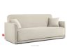 LIRIS Schlafsofa ausziehbar aus Chenille Stoff hellbeige hellbeige - Foto 3