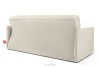LIRIS Schlafsofa ausziehbar aus Chenille Stoff hellbeige hellbeige - Foto 4