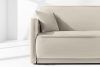 LIRIS Schlafsofa ausziehbar aus Chenille Stoff hellbeige hellbeige - Foto 6