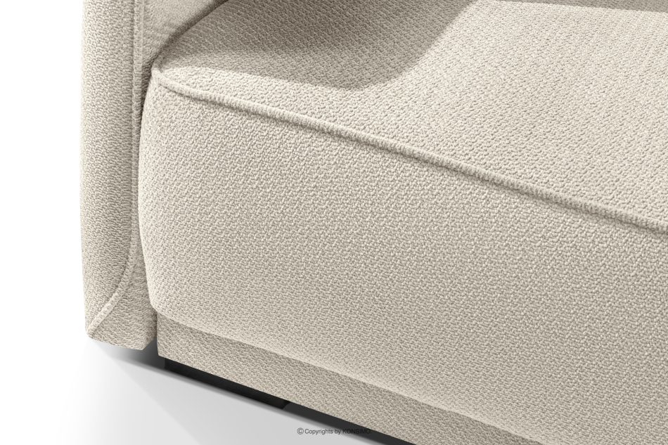 LIRIS Schlafsofa ausziehbar aus Chenille Stoff hellbeige hellbeige - Foto 7