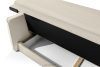 LIRIS Schlafsofa ausziehbar aus Chenille Stoff hellbeige hellbeige - Foto 9