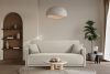 LIRIS Schlafsofa ausziehbar aus Chenille Stoff hellbeige hellbeige - Foto 10