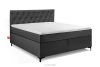 ARDEA Boxspringbett in Velourstoff mit abnehmbarem Matratzenbezug 160 cm anthrazit anthrazit - Foto 1
