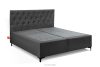 ARDEA Boxspringbett in Velourstoff mit abnehmbarem Matratzenbezug 160 cm anthrazit anthrazit - Foto 3
