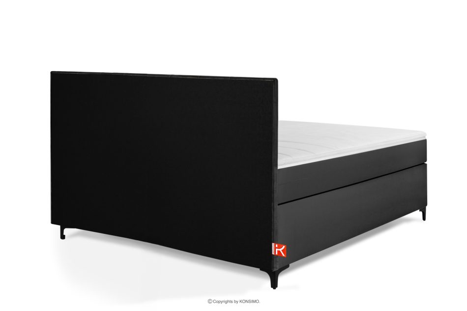 ARDEA Boxspringbett in Velourstoff mit abnehmbarem Matratzenbezug 160 cm anthrazit anthrazit - Foto 4