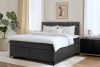 ARDEA Boxspringbett in Velourstoff mit abnehmbarem Matratzenbezug 160 cm anthrazit anthrazit - Foto 13