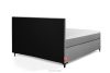 ARDEA Boxspringbett in Velourstoff mit abnehmbarem Matratzenbezug 160 cm hellgrau hellgrau - Foto 5