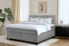 ARDEA Boxspringbett in Velourstoff mit abnehmbarem Matratzenbezug 160 cm hellgrau hellgrau - Foto 13