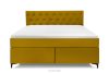 ARDEA Boxspringbett  Bonellfedern Veloursstoff 160 cm gelb gelb - Foto 4