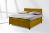 ARDEA Boxspringbett  Bonellfedern Veloursstoff 160 cm gelb gelb - Foto 2