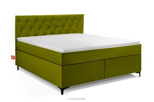 ARDEA, https://konsimo.de/kollektion/ardea/ Boxspringbett  Bonellfedern Veloursstoff 160 cm oliv oliv - Foto
