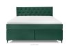 ARDEA Boxspringbett  Bonellfedern Veloursstoff 160 cm dunkelgrün dunkelgrün - Foto 4