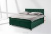 ARDEA Boxspringbett  Bonellfedern Veloursstoff 160 cm dunkelgrün dunkelgrün - Foto 2