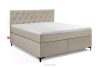 ARDEA Boxspringbett velours 160 cm cremefarben cremefarben - Foto 1