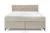 ARDEA Boxspringbett velours 160 cm cremefarben cremefarben - Foto 4