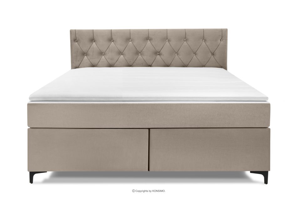 ARDEA Boxspringbett velours 160 cm beige beige - Foto 3