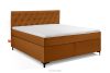 ARDEA Boxspringbett in Velourstoff mit abnehmbarem Matratzenbezug 160 cm rot rot - Foto 1