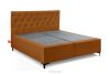 ARDEA Boxspringbett in Velourstoff mit abnehmbarem Matratzenbezug 160 cm rot rot - Foto 3
