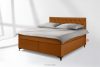 ARDEA Boxspringbett in Velourstoff mit abnehmbarem Matratzenbezug 160 cm rot rot - Foto 2