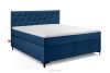 ARDEA Boxspringbett in Velourstoff mit abnehmbarem Matratzenbezug 160 cm marineblau marineblau - Foto 1