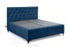 ARDEA Boxspringbett in Velourstoff mit abnehmbarem Matratzenbezug 160 cm marineblau marineblau - Foto 3