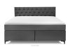 ARDEA Boxspringbett mit abnehmbarem Matratzenbezug 180 cm anthrazit anthrazit - Foto 4
