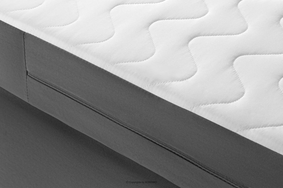 ARDEA Boxspringbett mit abnehmbarem Matratzenbezug 180 cm anthrazit anthrazit - Foto 6