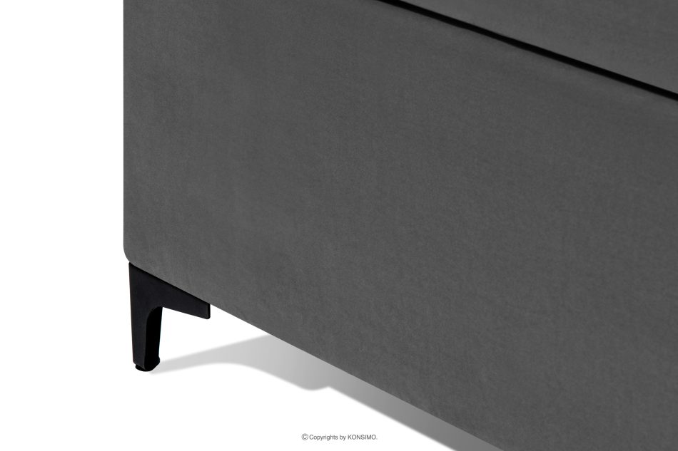 ARDEA Boxspringbett mit abnehmbarem Matratzenbezug 180 cm anthrazit anthrazit - Foto 11