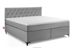ARDEA, https://konsimo.de/kollektion/ardea/ Boxspringbett mit abnehmbarem Matratzenbezug 180 cm hellgrau hellgrau - Foto