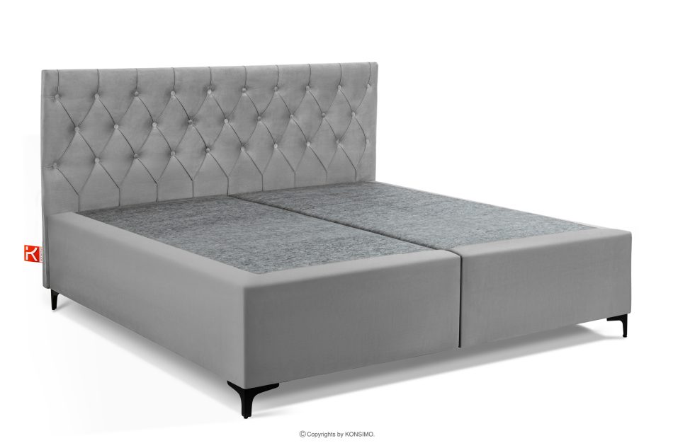 ARDEA Boxspringbett mit Matratze und Topper 180 cm hellgrau hellgrau - Foto 2