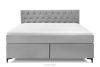 ARDEA Boxspringbett mit Matratze und Topper 180 cm hellgrau hellgrau - Foto 4