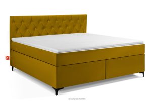 ARDEA, https://konsimo.de/kollektion/ardea/ Boxspringbett  Bonellfedern Veloursstoff 180 cm gelb gelb - Foto