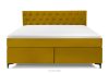 ARDEA Boxspringbett  Bonellfedern Veloursstoff 180 cm gelb gelb - Foto 4