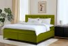 ARDEA Boxspringbett mit Komfortschaumtopper Bonellfedern Stoff Velours 180 cm oliv oliv - Foto 13