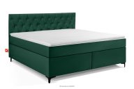 Boxspringbett mit Komfortschaumtopper Bonellfedern Stoff Velours 180 cm dunkelgrün