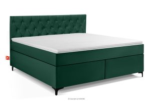 ARDEA, https://konsimo.de/kollektion/ardea/ Boxspringbett  Bonellfedern Veloursstoff 180 cm dunkelgrün dunkelgrün - Foto