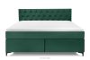 ARDEA Boxspringbett  Bonellfedern Veloursstoff 180 cm dunkelgrün dunkelgrün - Foto 4