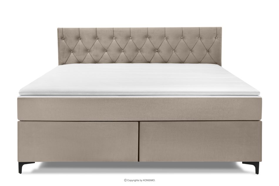 ARDEA Boxspringbett 180 cm velours beige beige - Foto 3